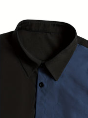 Red & Block Men s Casual Button Up Shirt