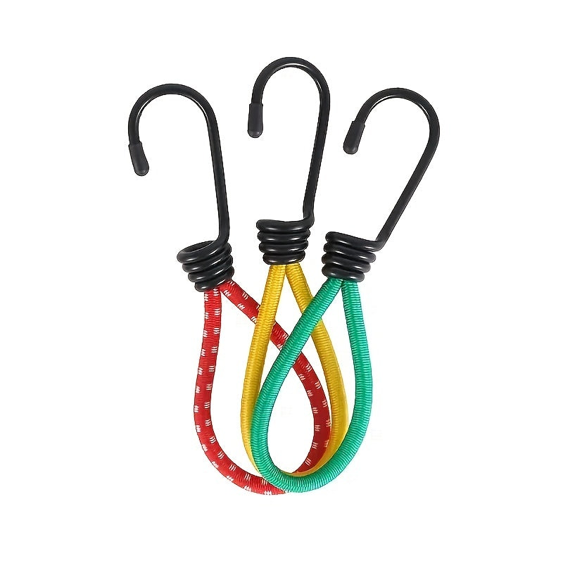 6pcs Elastic Rope Bungee Cord Hooks for Outdoor Camping Tent Boats