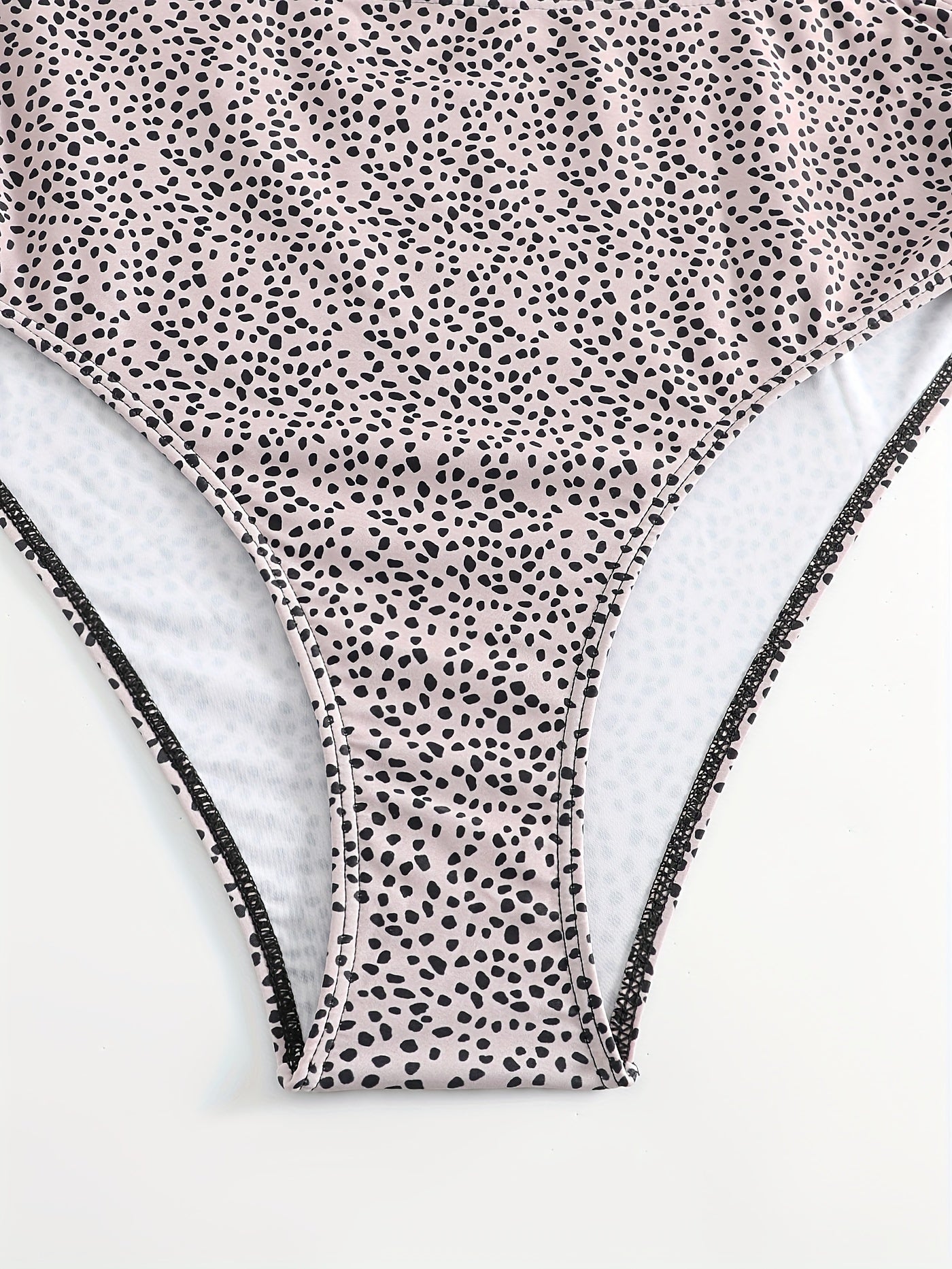 Polka Dot Cut Out One Piece Swimsuit