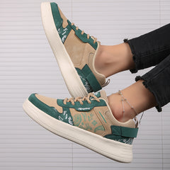 Retro Graphic Print Block Skate Shoes Casual Sneakers