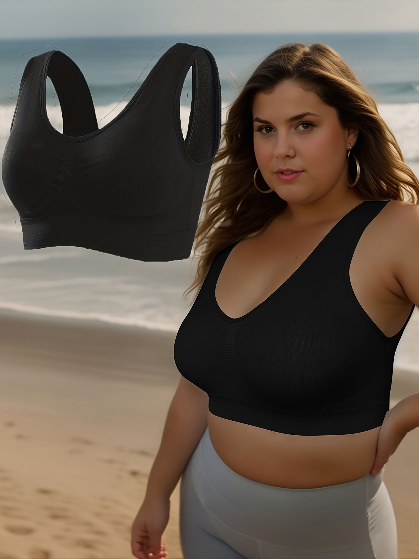 Seamless Sports Bra Medium Stretch Yoga Running Bra