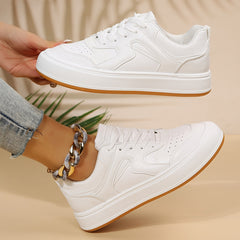 Colorblock Flat Sneakers Round Toe Low Top Sports Shoes