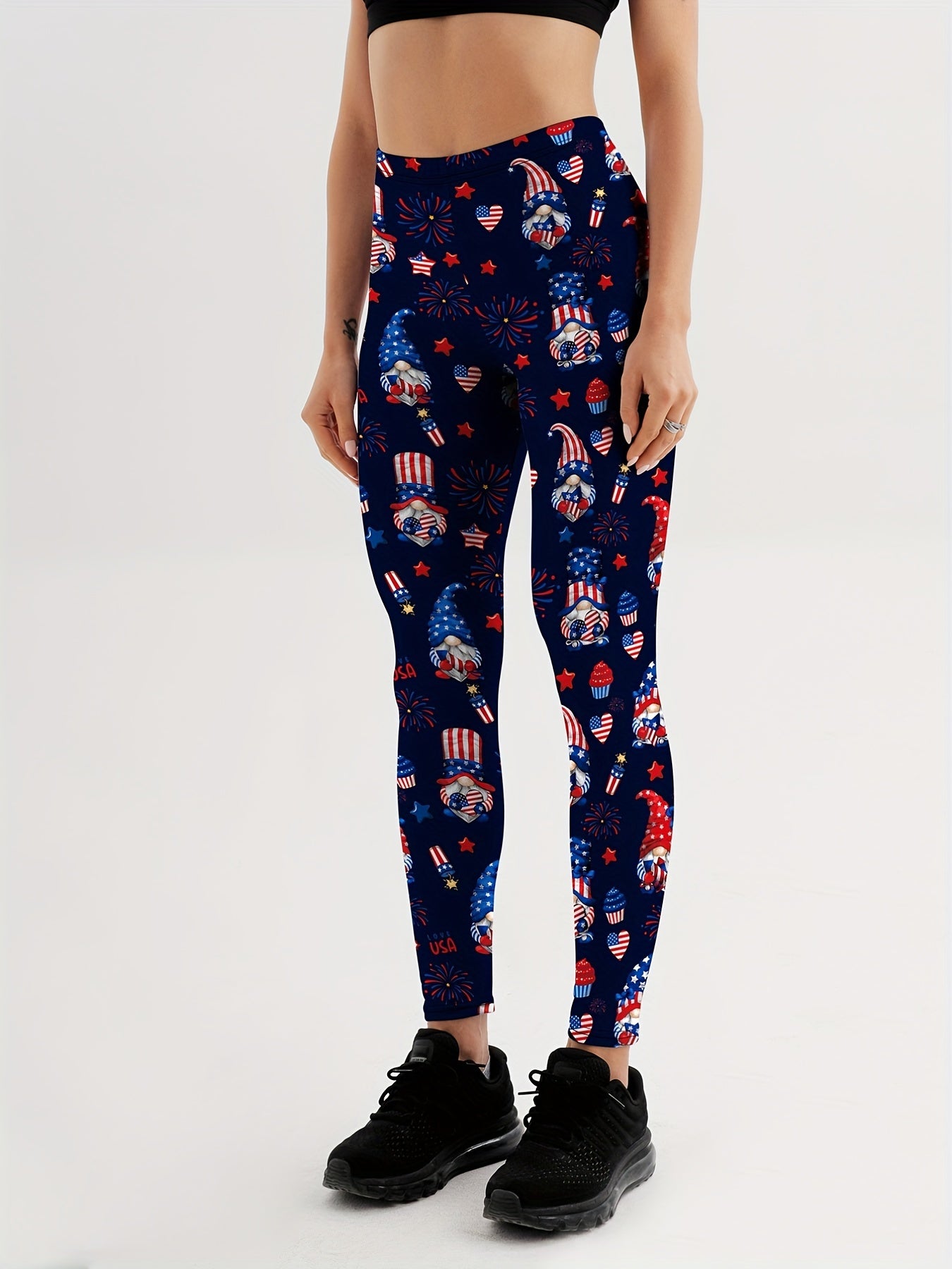 Christmas Tree Snowman Printed Yoga Pants for Women