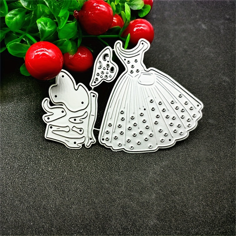 1pc Woman Dress Steel Cutting Dies Stencil for DIY Scrapbooking Crafts