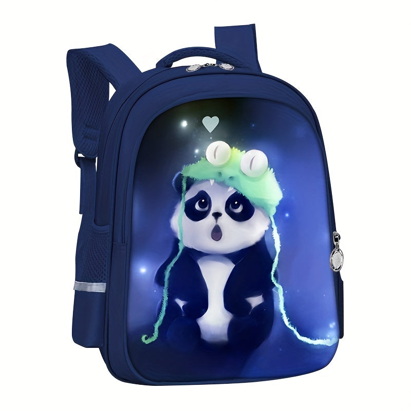 Panda Cartoon Backpack for Students, Dirt & Wear Resista