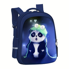 Panda Cartoon Backpack for Students, Dirt & Wear Resista
