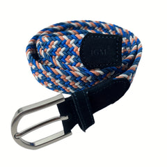 Elastic Braided Belt Pin Buckle Stretch Belt Canvas Waistband Casual Jeans Belt