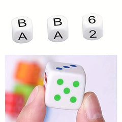 10pcs Blank Dice Set for Board Games DIY, Acrylic Teaching Plastic Cubes