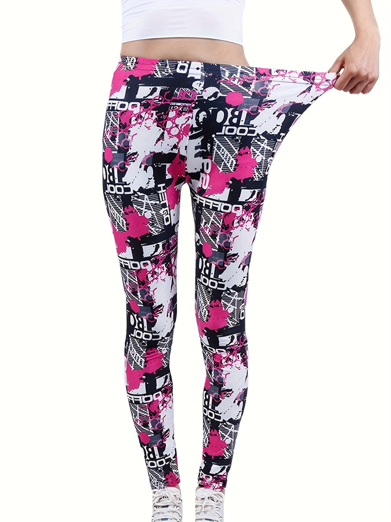 Women's Printed Yoga Pants High Waist Leggings