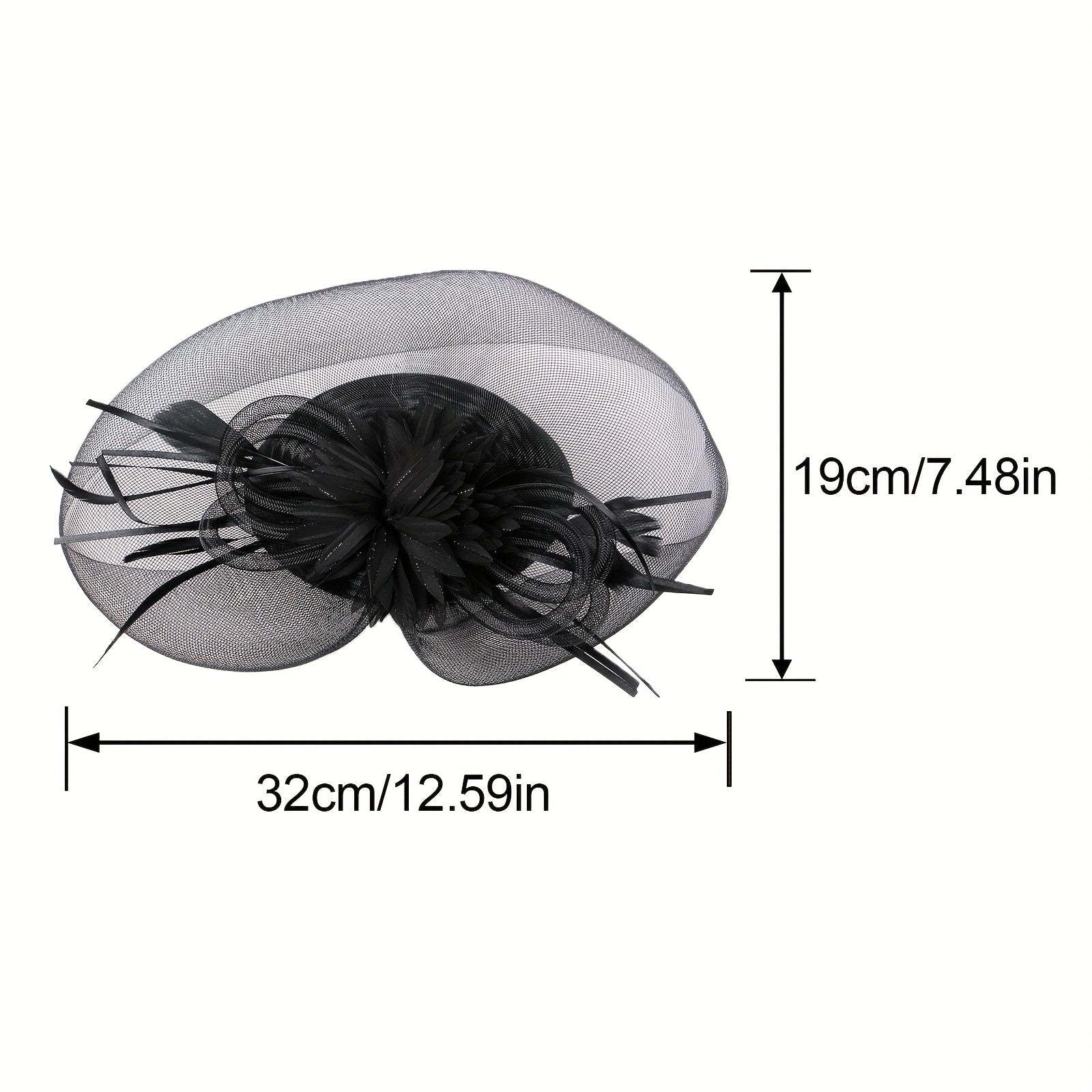 Vintage Fascinator Hats Feather Flowers Hair Clip Hat For Women Tea Party Bridal