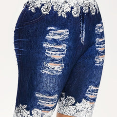 Graphic Print High Waist Shorts for Women