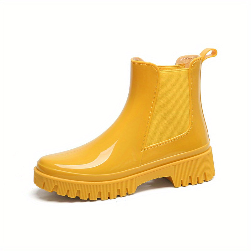 Women's Waterproof Non-slip Rain Boots Rubber Medium Top Rain Boots