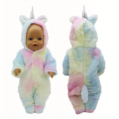 Polyester Fiber Doll Clothes for 17in Doll Purple/Light Yellow