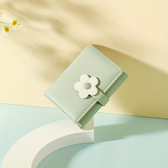 Kids Cartoon Flower Wallet Colorful Short Coin Purse