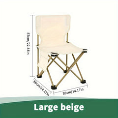 Folding Beach Chair for Fishing Camping Picnic Leisure - Portable Outdoor Seat