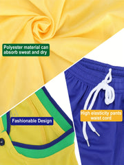 Boys Football Suit: Jersey, Shorts, Socks, Knee Pads
