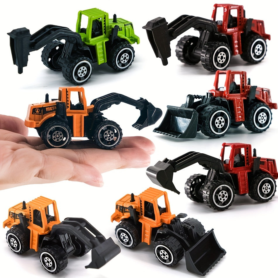 3pc Alloy Diecast Mini Engineering Car Simulation Vehicle Model Toys