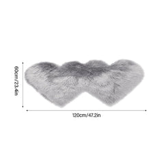 Double Heart Carpet for Home Living Room and Bedroom Soft and Durable Floor Mat
