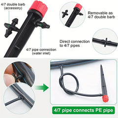 20pcs 360 Adjustable Micro Sprinkler Drippers for Garden Lawn