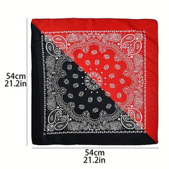 Polyester Cashew Flower Square Scarf Dress Up Paisley Turban