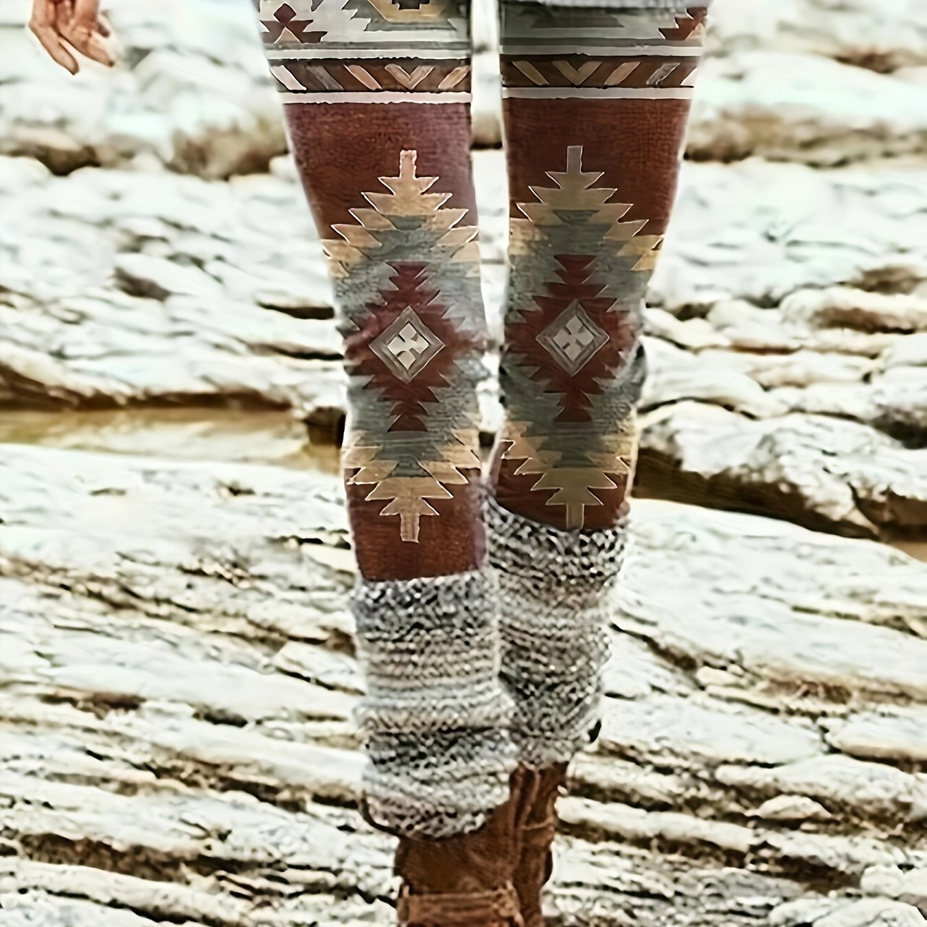 Southwestern Print Stretch Skinny Leggings