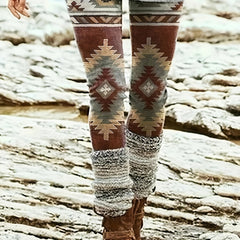 Southwestern Print Stretch Skinny Leggings