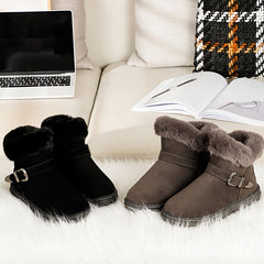 Women's Winter Snow Boots Cozy Ankle High Slip On Insulated Shoes