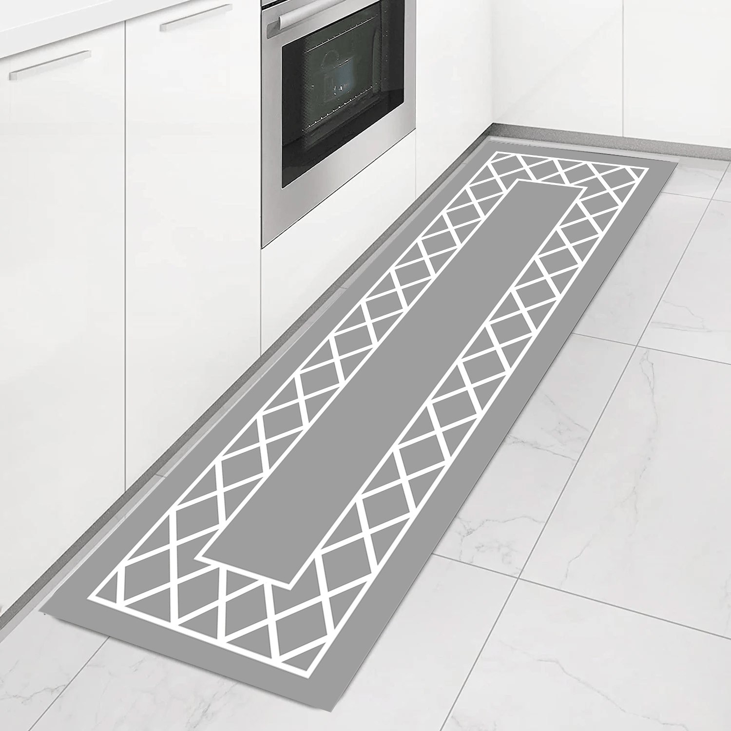 Stylish Kitchen Rug Set Non Skid Absorbent Runner Rugs for Sink & Decor