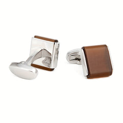 Cat Eye Stone Square Men's Dress Shirt Cufflinks