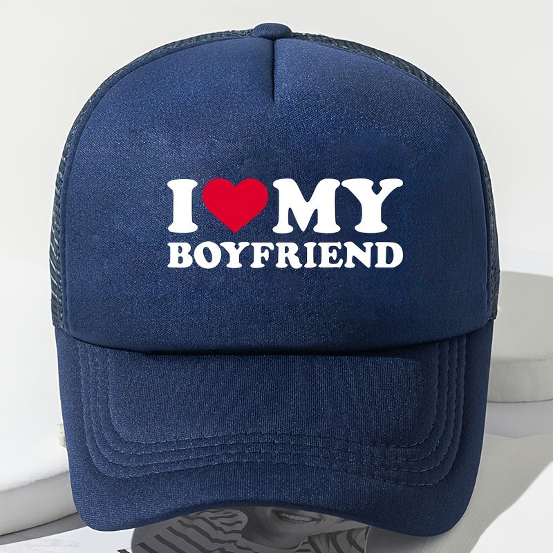 Fashionable Printed Mesh Baseball Cap Sunscreen Peaked Cap