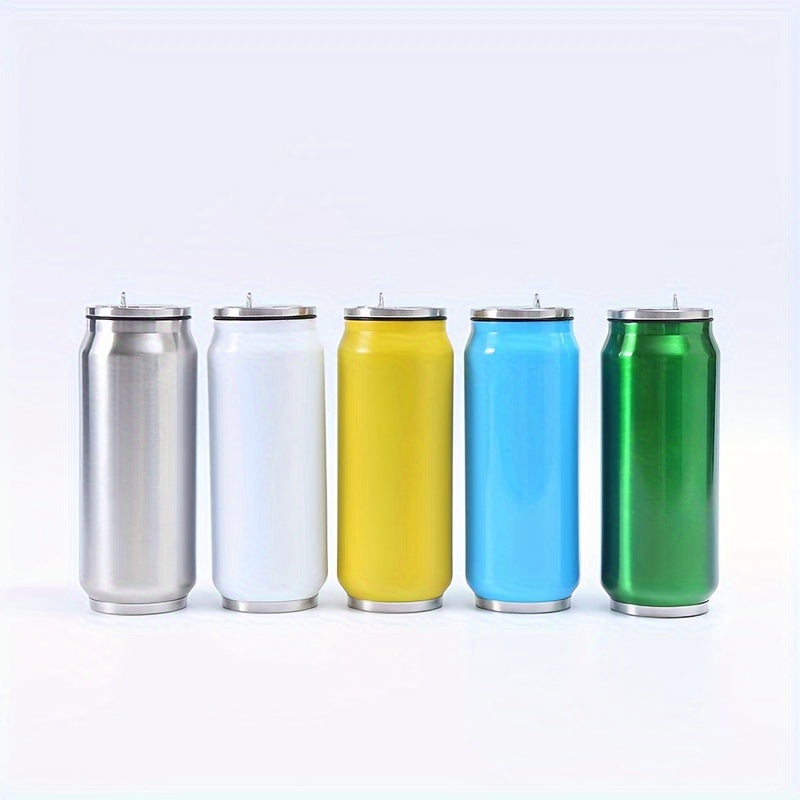 500ml Stainless Steel Cup with Lid and Straw - Leak-Proof Water Cup