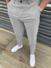 Men's Solid Stretch Dress Pants for Business Dinner