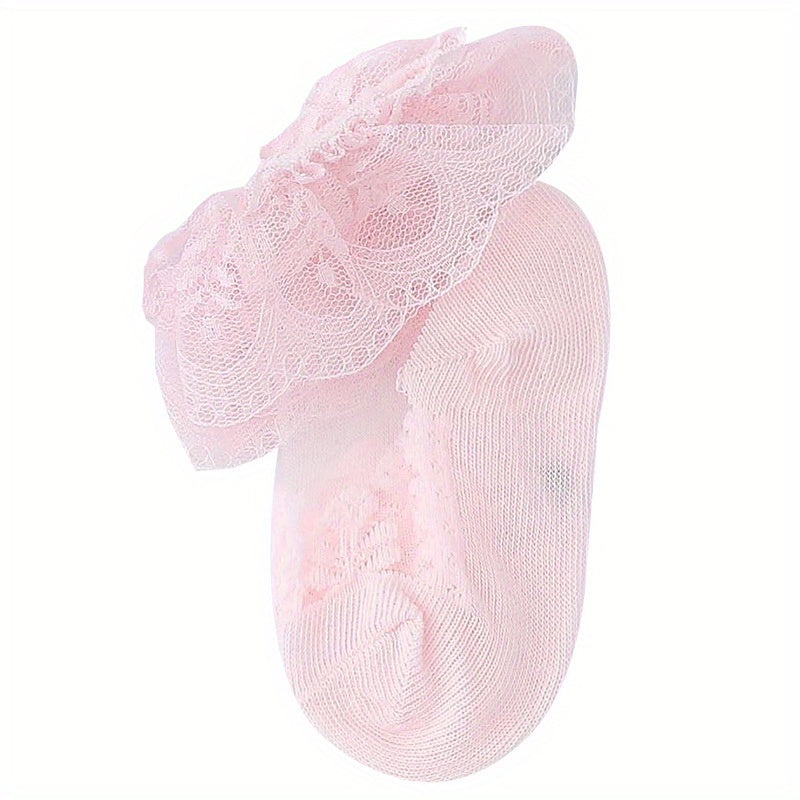 Baby Girls Lace Ruffle Socks, Summer Wear