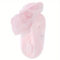 Baby Girls Lace Ruffle Socks, Summer Wear