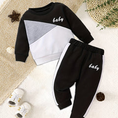 Baby Boys Casual Sweatshirt & Sweatpants Set for Autumn/Spring