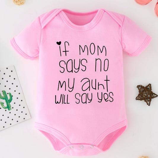 Newborn Short Sleeve Romper Letter Graphic Bodysuit