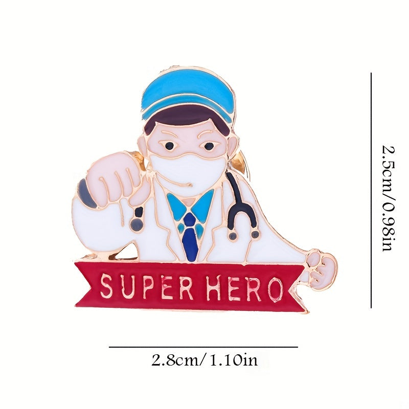 Doctor Heart Enamel Pin Brooch Jacket Backpack Hat Jewelry
