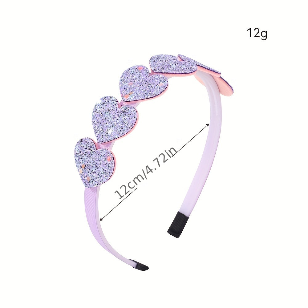 Heart Shape Mixed Headband Plastic Bundle Hairband for Baby Girls