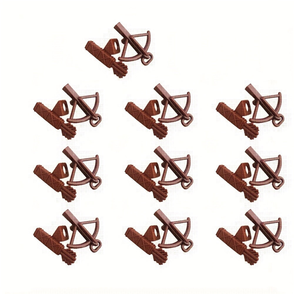 Medieval Scene Mini Figures Building Blocks Set with Crossbow Accessories