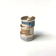 3pcs Dollhouse Pet Food Jar Set Mini Dollhouse Decorations Aluminum Alloy