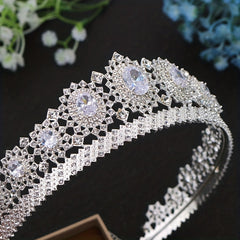 Rhinestone Crown Princess Jewelry Headband Zircon Crown
