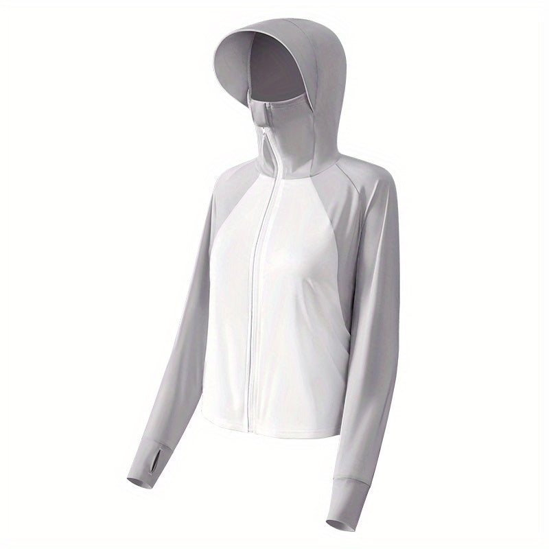 Women's Summer Sun Suit Hoodie Shawl Wrap UV Protection Sports Jacket