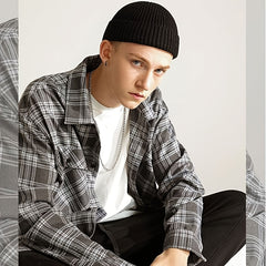 Unisex Knitted Solid Winter Beanie Hat Warm Bonnet Cap