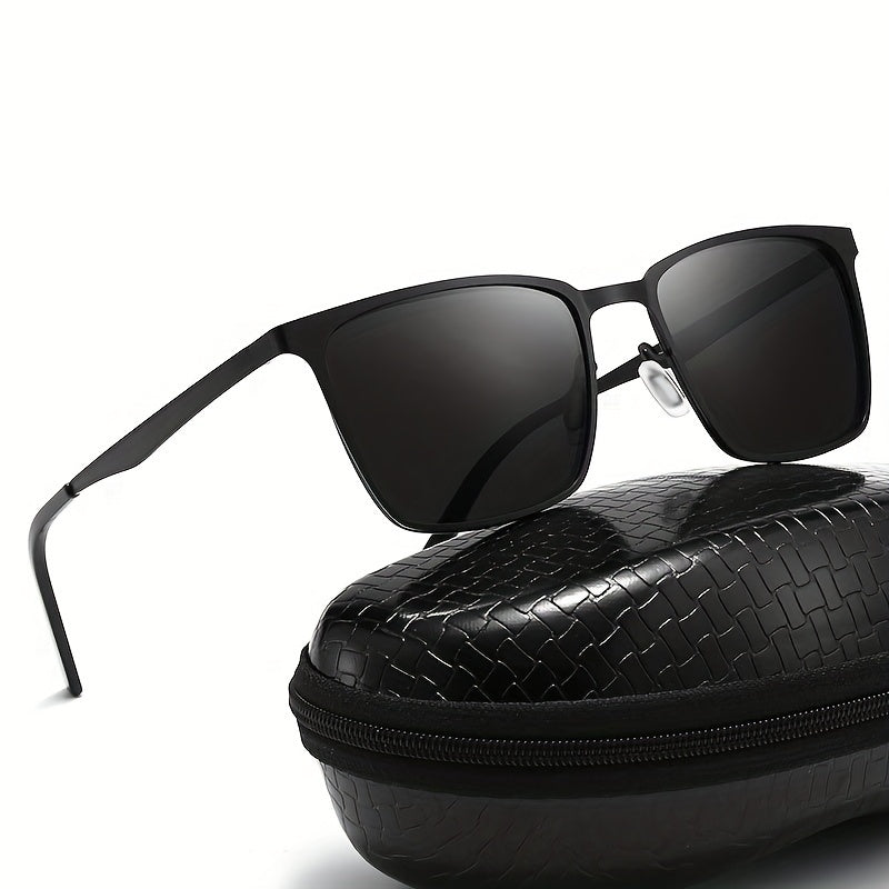 Men's Classic Polarized Sunglasses UV400 Full Frame Metal Sunglasses