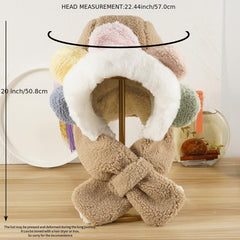 Cartoon Plush Ear Winter Hat for Toddler