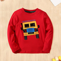 Boys' Car Pattern Long Sleeve T Shirt for Fall and Winter
