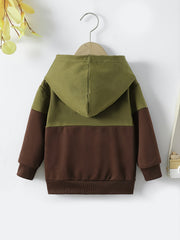Boys Patchwork Hooded Sweatshirt