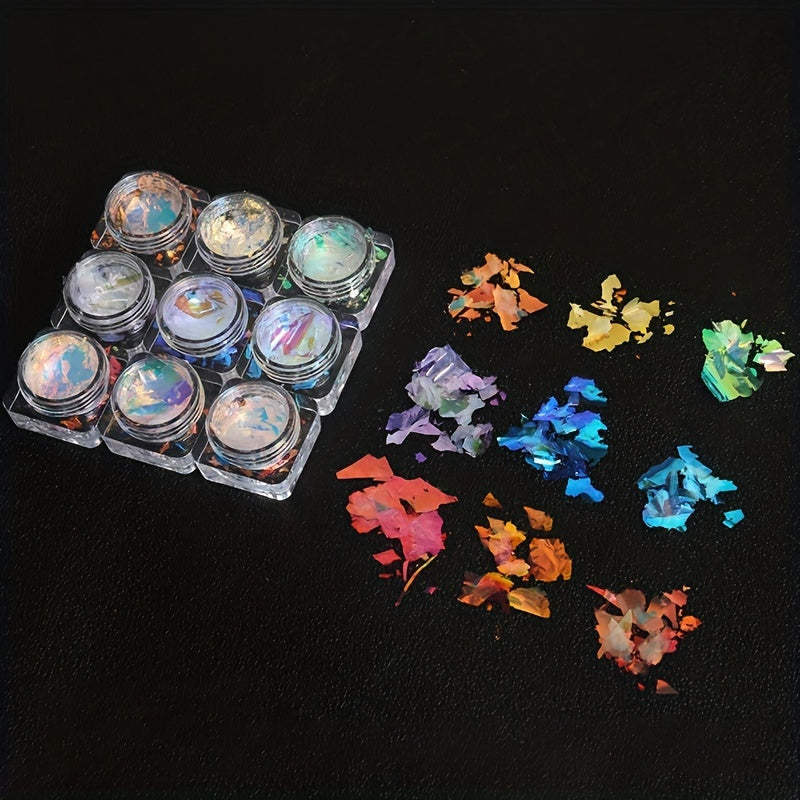 Colorful Holographic Foils for Nails Glitter Powder and Mylar Flakes