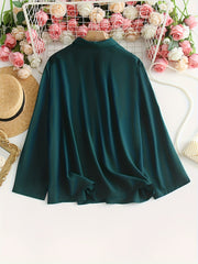Button Up Long Sleeve Blouse