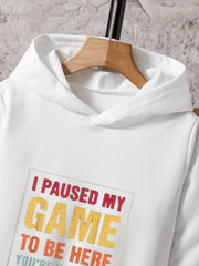 Boys Hooded Sweatshirt & Sweatpants Set, Size 2pcs, Outdoor Clothes